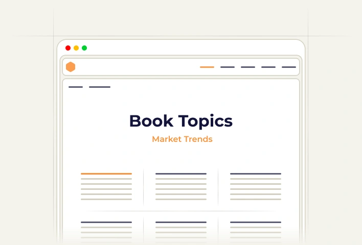 AI-powered dashboard analyzing popular book topics and market trends